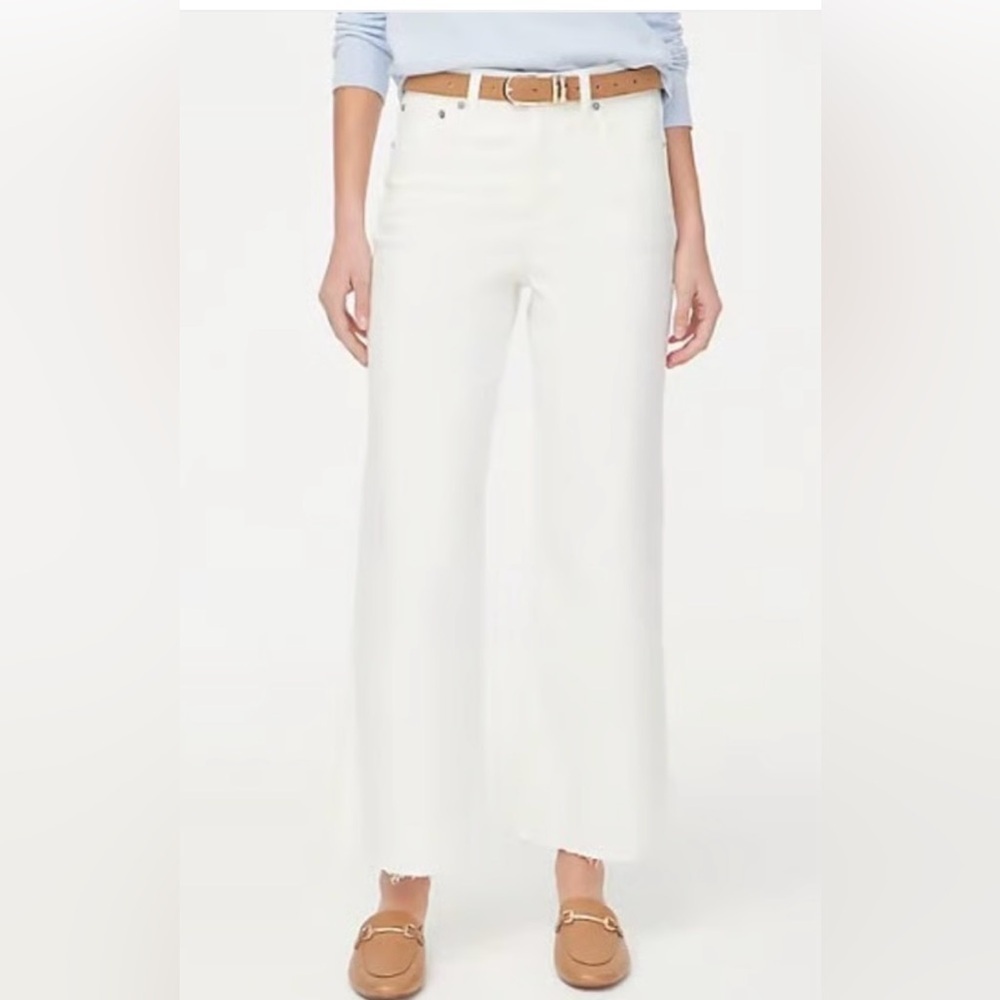J. Crew White Wide Leg Women's Pants